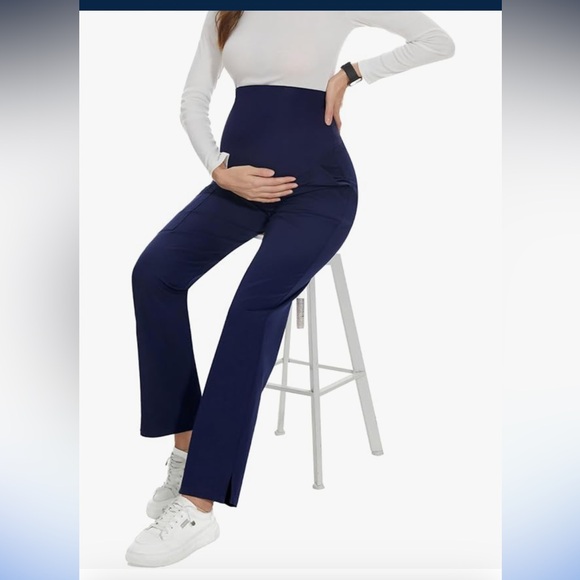 Navy Maternity Scrub Pants- Medium - Picture 5 of 6